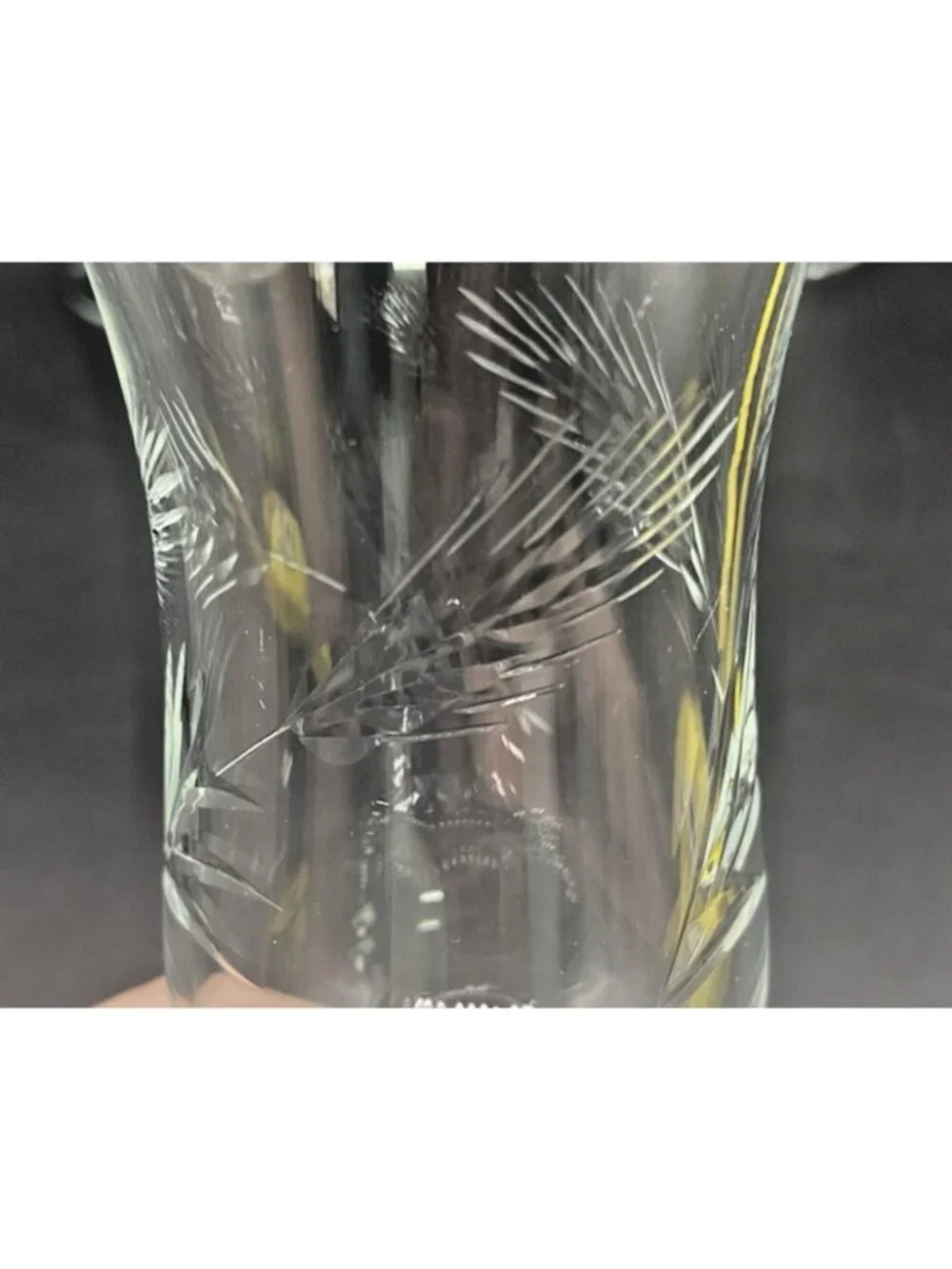 Set 4 Vintage Etched Parfait Glasses Wheat Pattern Thin Glass MCM Footed